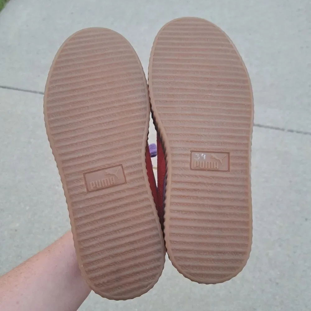 NEW Women’s PUMA x Rihanna FENTY Creeper Phatty Lavende Burnt Red Shoes Size 8